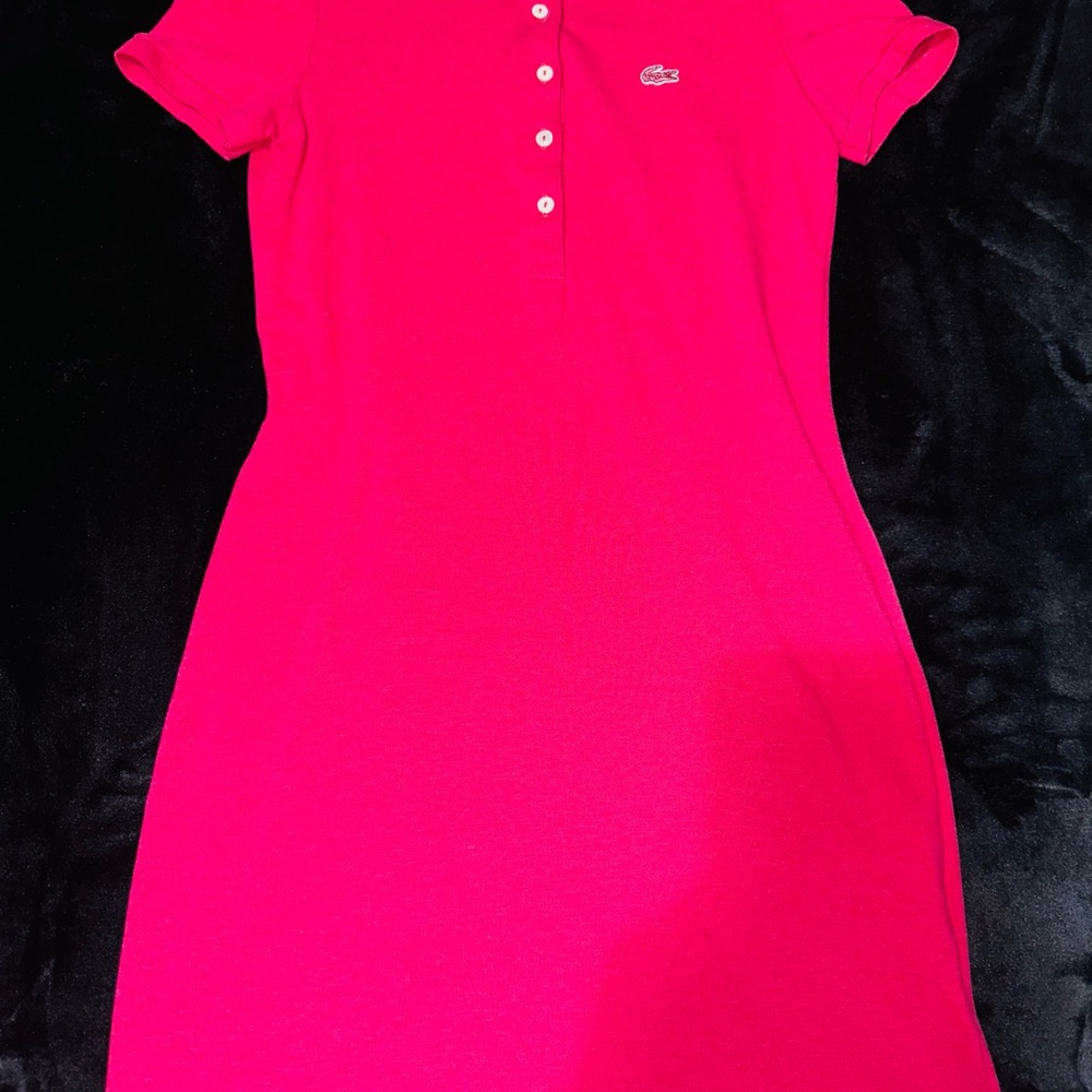 Lacoste Vibrant Pink Polo Dress